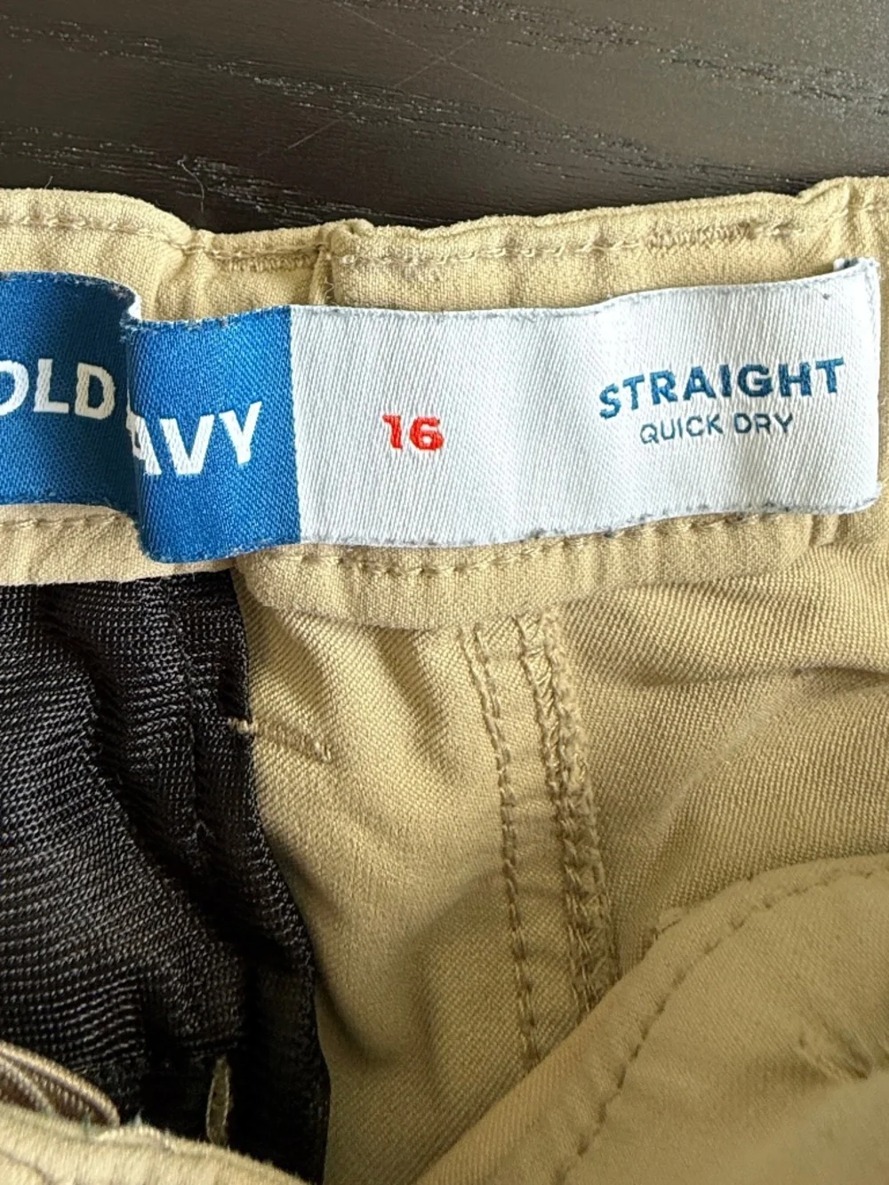 Bundle of 7 Old Navy Boys Uniform Khaki Pants Size 16 Straight Quick Dry School